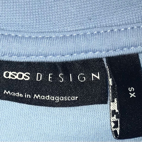 ASOS DESIGN Pastel Blue XS Cotton T-Shirt - Picture 3 of 3